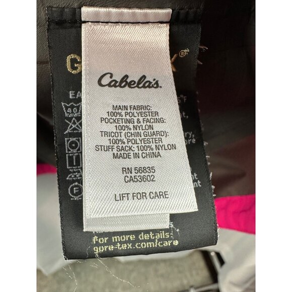 Women’s Gore-Tex Cabela Pink Raincoat Windbreaker Size 2X - Picture 6 of 6